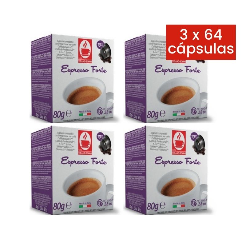 Cápsulas de Café Dolce Gusto Forte Bonini 3 x 64 Cápsulas