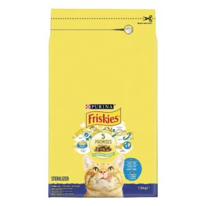 Ração para Gato Esterilizado Salmão e Atum 1,5Kg Friskies