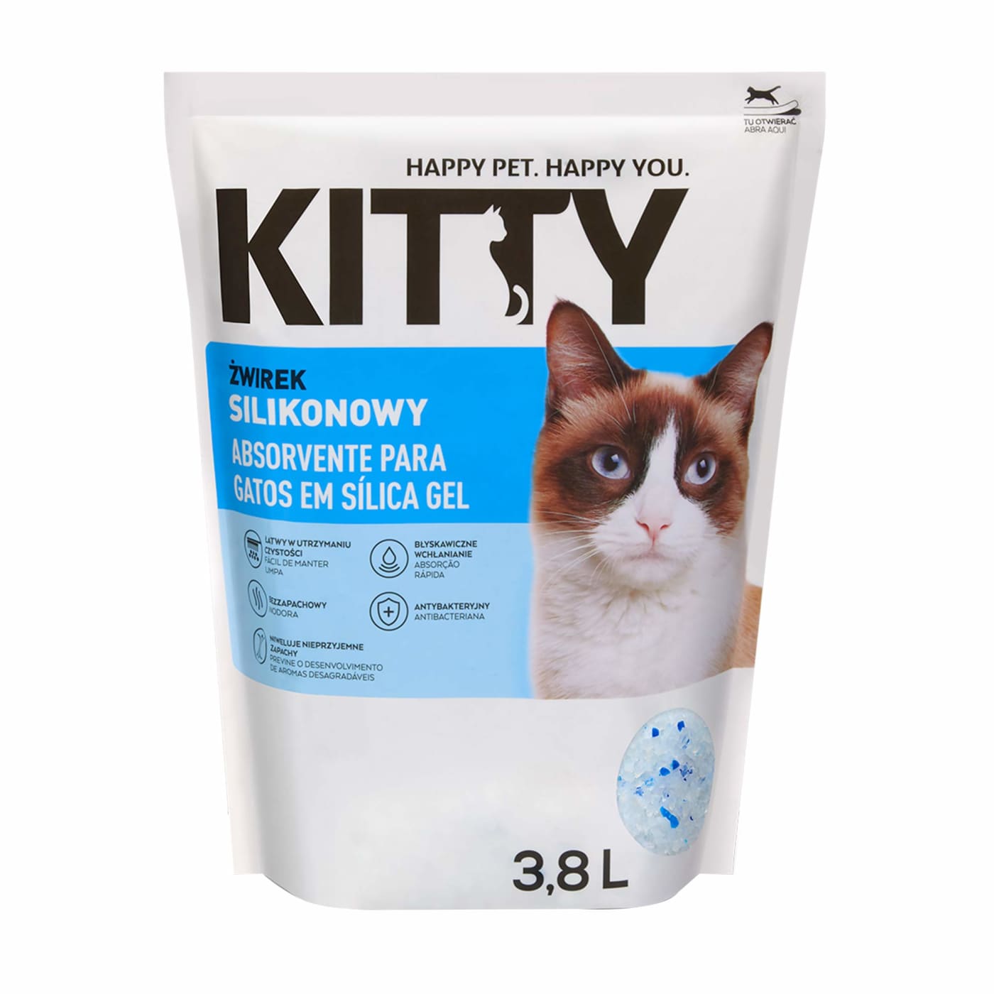 Absorvente com 100% Sílica Gel 3,8L Kitty