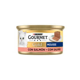 Comida Húmida Gato Gold Mousse Salmão 85g Purina Gourmet-1